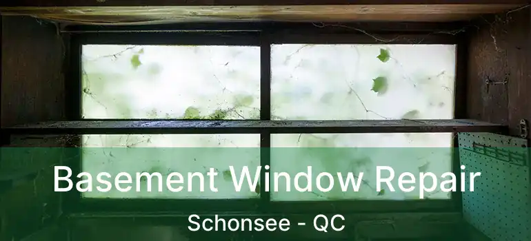 Basement Window Repair Schonsee - QC