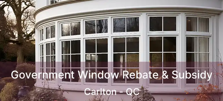  Government Window Rebate & Subsidy Carlton - QC