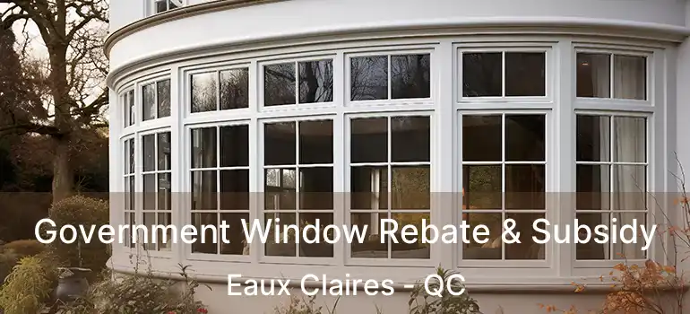 Government Window Rebate & Subsidy Eaux Claires - QC