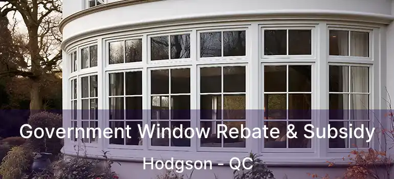  Government Window Rebate & Subsidy Hodgson - QC