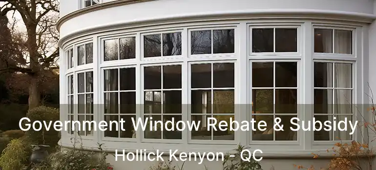 Government Window Rebate & Subsidy Hollick Kenyon - QC