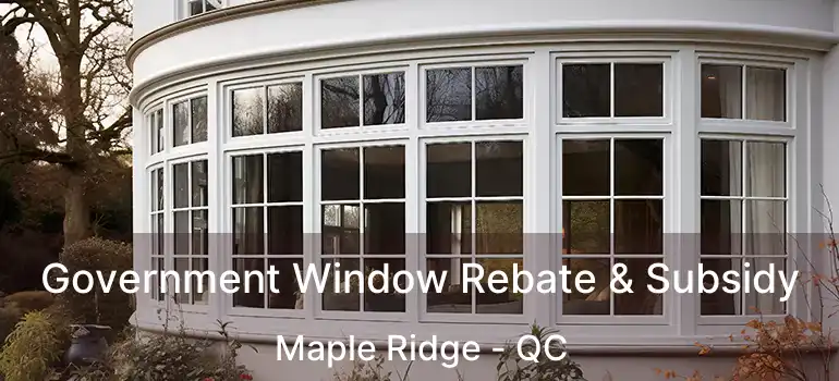  Government Window Rebate & Subsidy Maple Ridge - QC