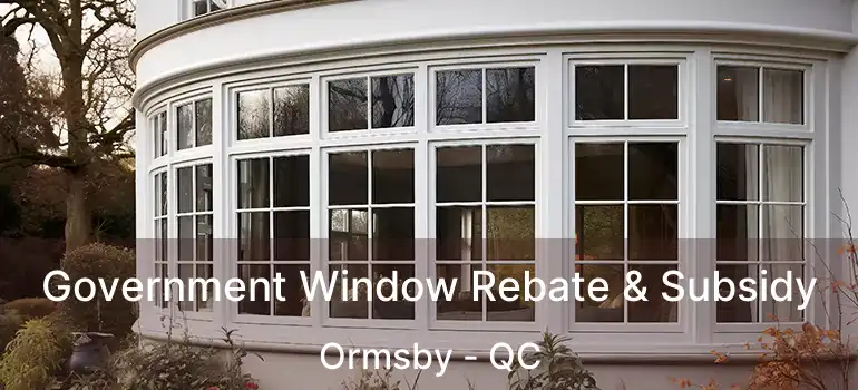  Government Window Rebate & Subsidy Ormsby - QC