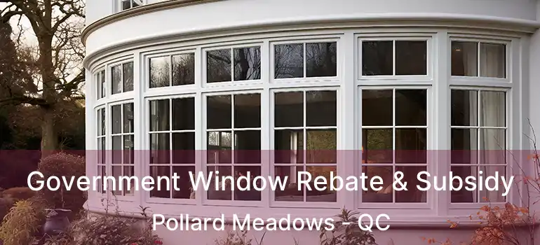 Government Window Rebate & Subsidy Pollard Meadows - QC