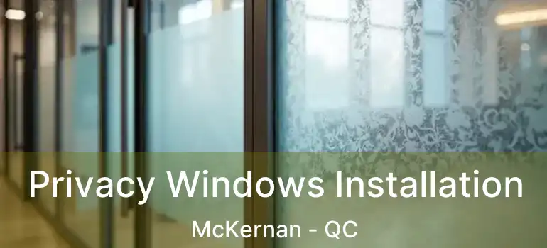 Privacy Windows Installation McKernan - QC