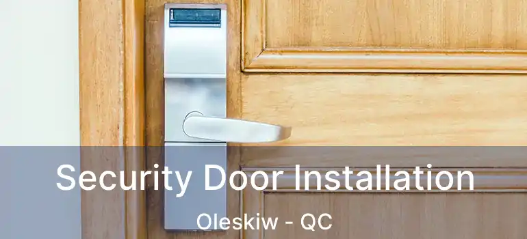 Security Door Installation Oleskiw - QC