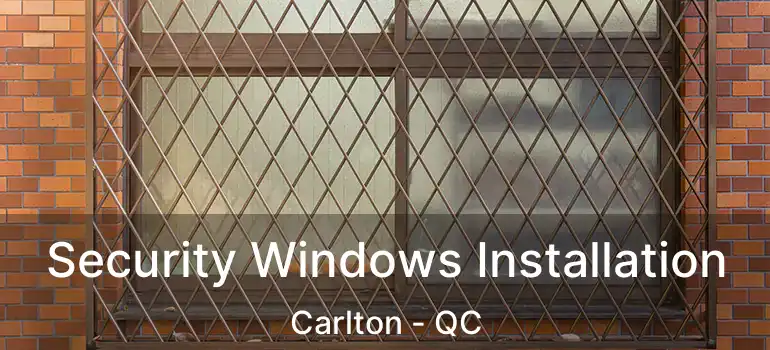  Security Windows Installation Carlton - QC