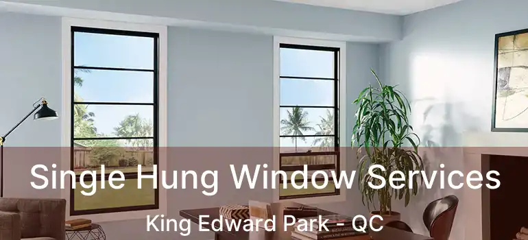  Single Hung Window Services King Edward Park - QC