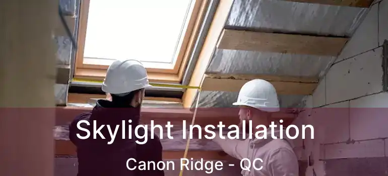 Skylight Installation Canon Ridge - QC
