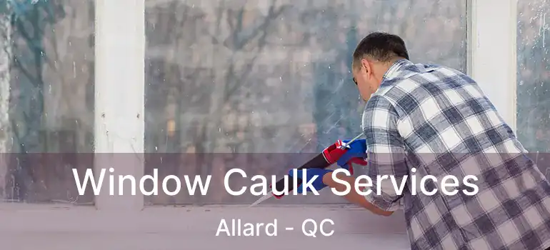  Window Caulk Services Allard - QC