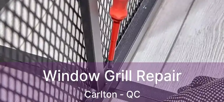 Window Grill Repair Carlton - QC