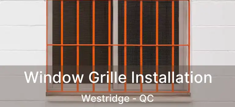  Window Grille Installation Westridge - QC