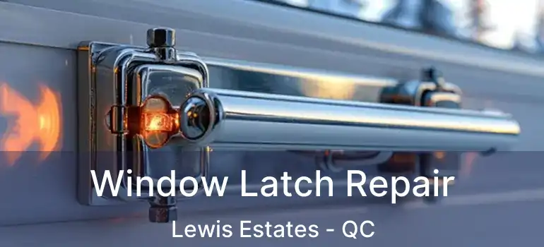 Window Latch Repair Lewis Estates - QC