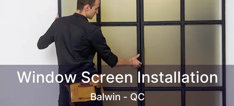 Window Screen Installation Balwin - QC