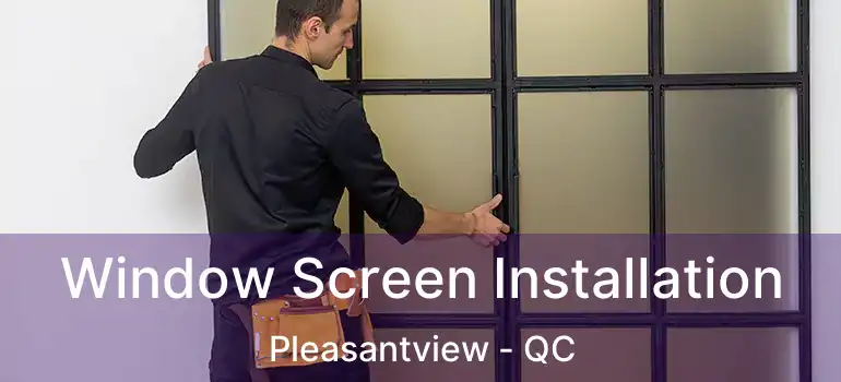 Window Screen Installation Pleasantview - QC