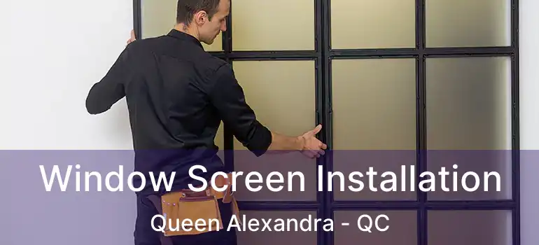  Window Screen Installation Queen Alexandra - QC