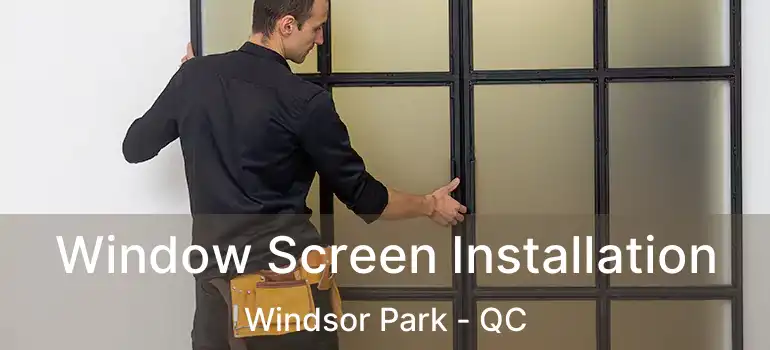  Window Screen Installation Windsor Park - QC